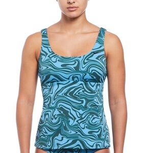 Nike Swirl Scoop Neck Swim Tankini Top